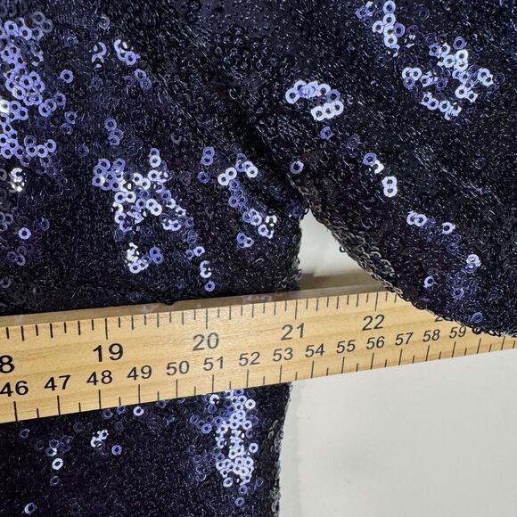LANE BRYANT Women’s 16 Navy Blue Sequin Party Dress 3/4 Sleeve Cocktail Holiday - Picture 4 of 10